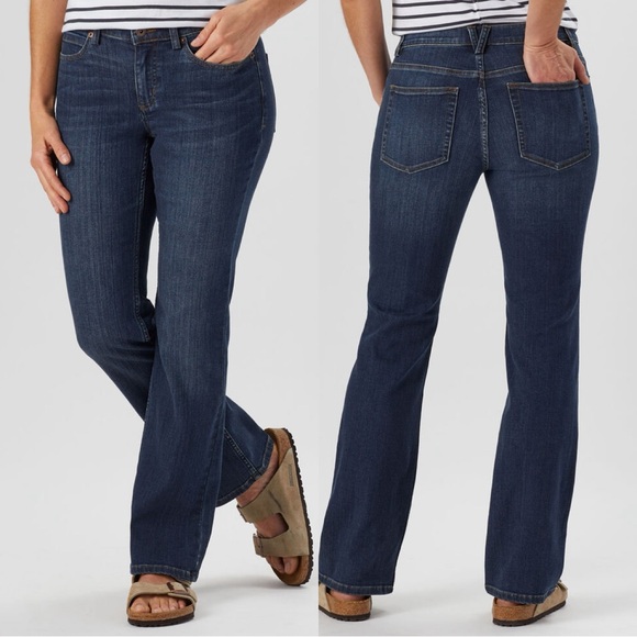 Duluth Trading Co Denim - Duluth Trading Co Women's DuluthFlex Daily Denim Bootcut Jeans Mid Rise 16X33